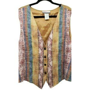 Vintage Diana Marco Button up Vest Womens Size 22